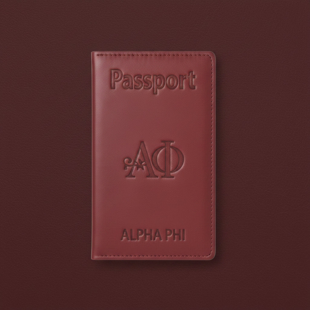Coming Soon - Pre Order Now -  Alpha Phi Embossed Passport Cover