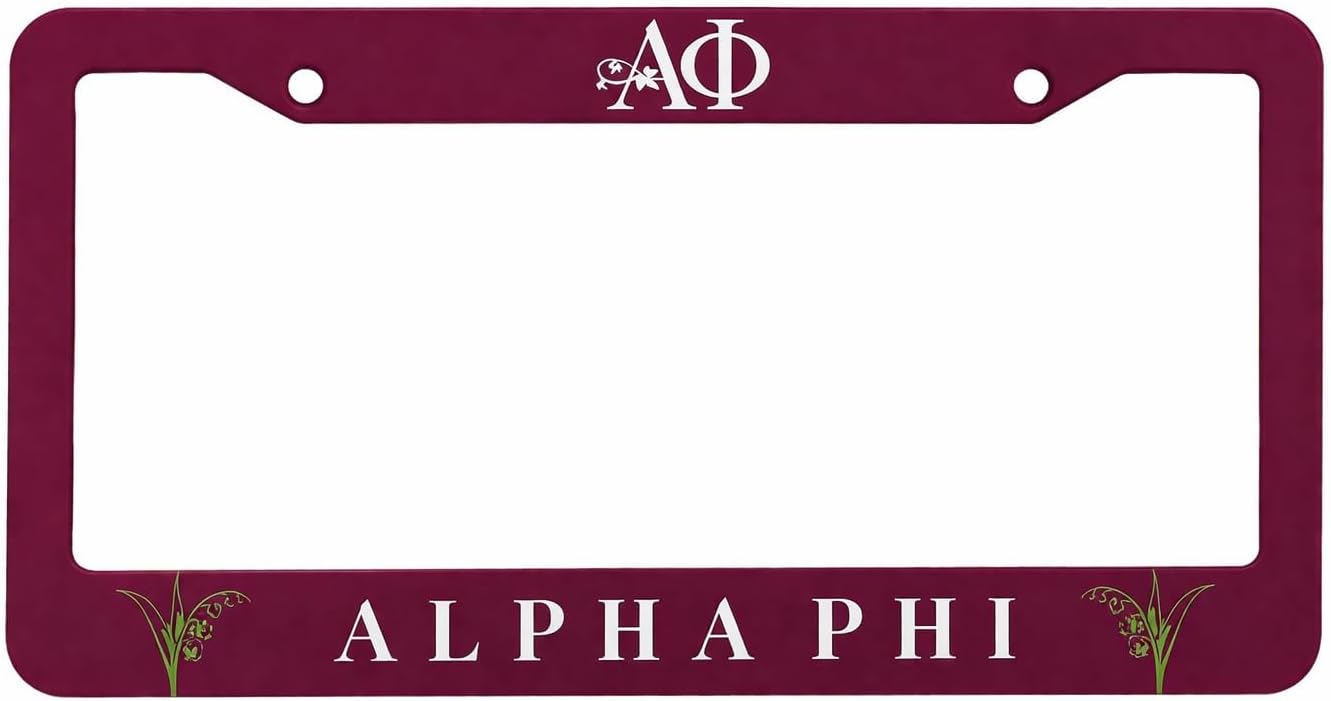 Alpha Phi Greek Acrylic License Plate Frame