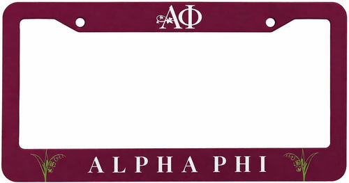 Alpha Phi Acrylic License Plate Frame