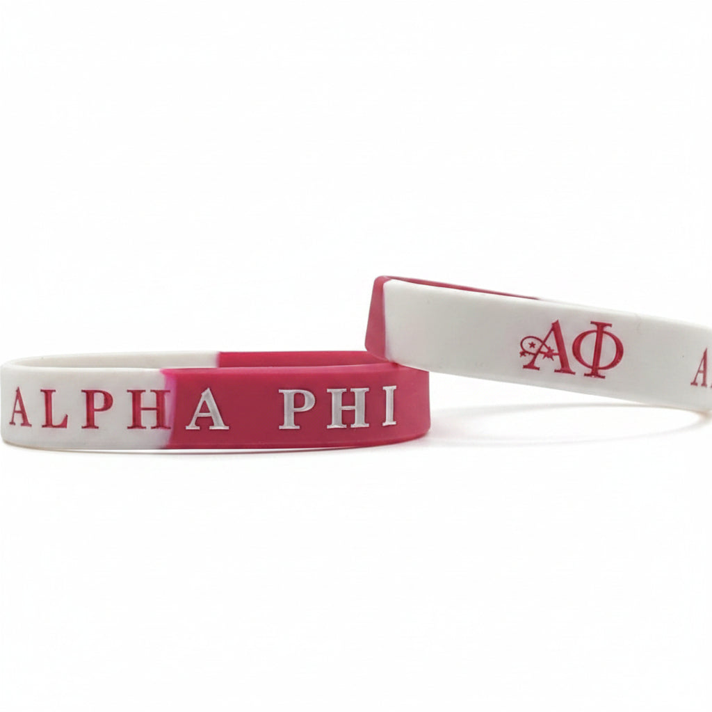 Alpha Phi Silicone Bracelet Set 2 Pack