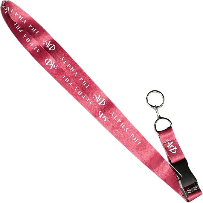 Alpha Phi Lanyard with Detachable Buckle