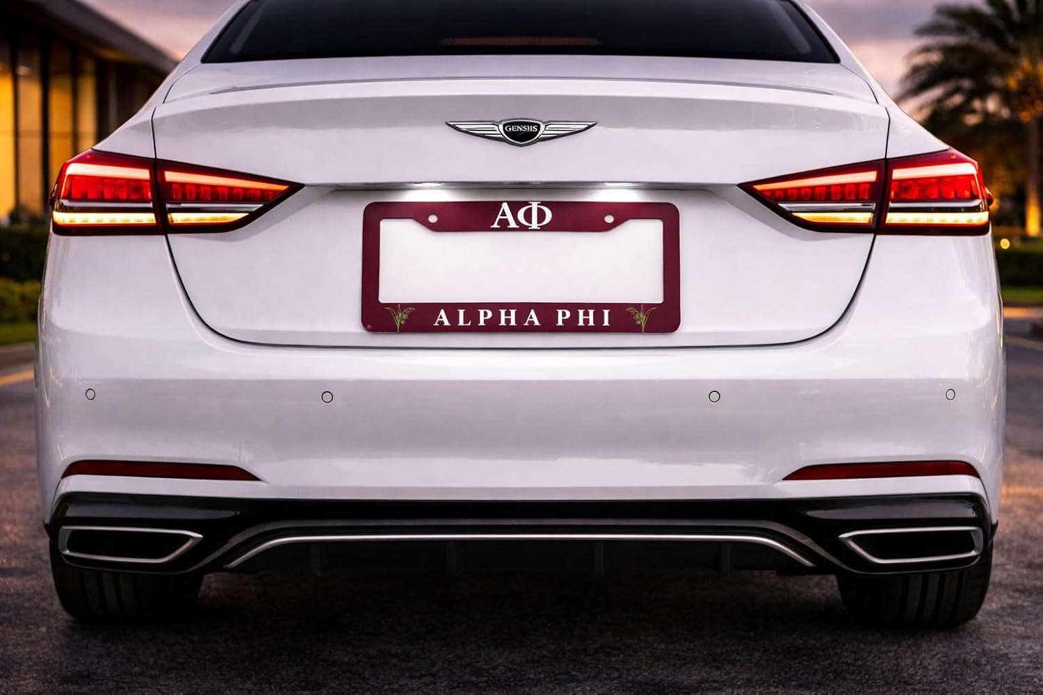 Alpha Phi Greek Acrylic License Plate Frame
