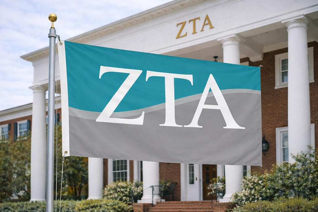 Zeta Tau Alpha 3 x 5 Flag with wave
