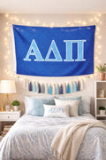 Alpha Delta Pi Flag Banner Dark Blue with Diamonds