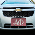 Aluminum Alpha Phi License Plate (Maroon) - Front Mount