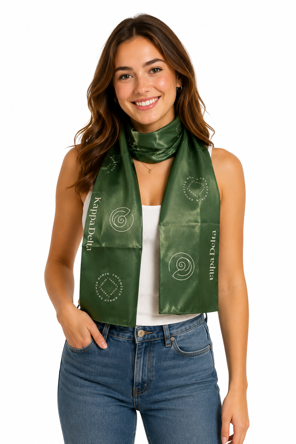 Kappa Delta Satin Scarf