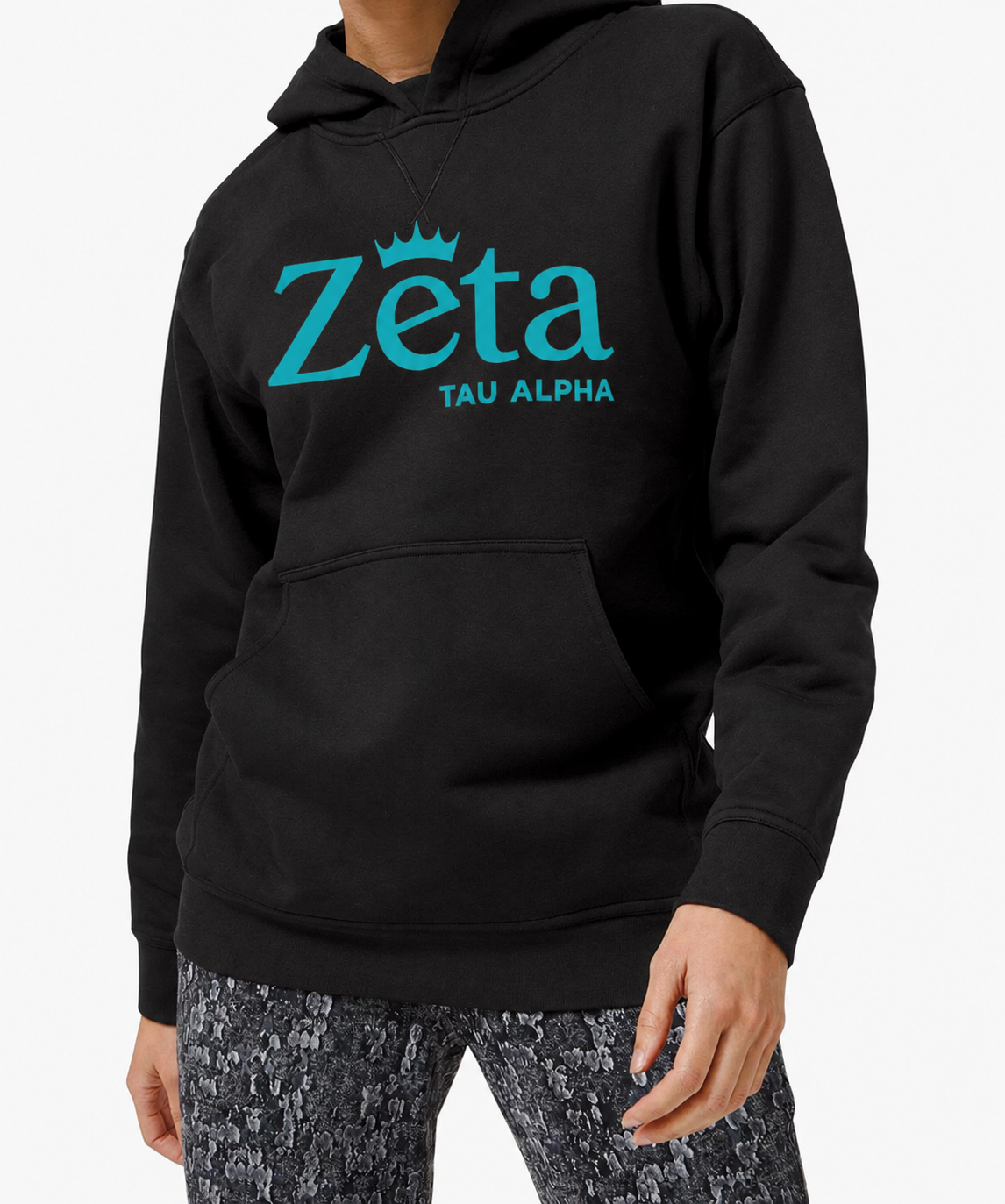 New Logo Zeta Tau Alpha - ZETA - Lululemon All Yours Hoodie *Terry in Black