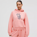 Pi Beta Phi - Lululemon Steady State Oversized Hoodie Tea Rose Pink with New Letters