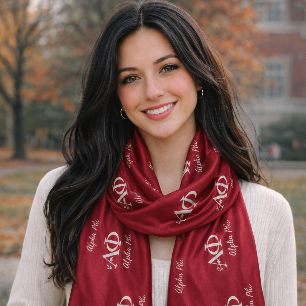 Alpha Phi Satin Scarf
