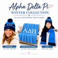 Alpha Delta Pi - Winter Collection - Throw Blanket, Beanie & Scarf