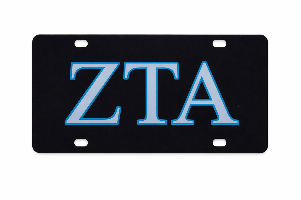 Zeta Tau Alpha Acrylic Decorative License Plate