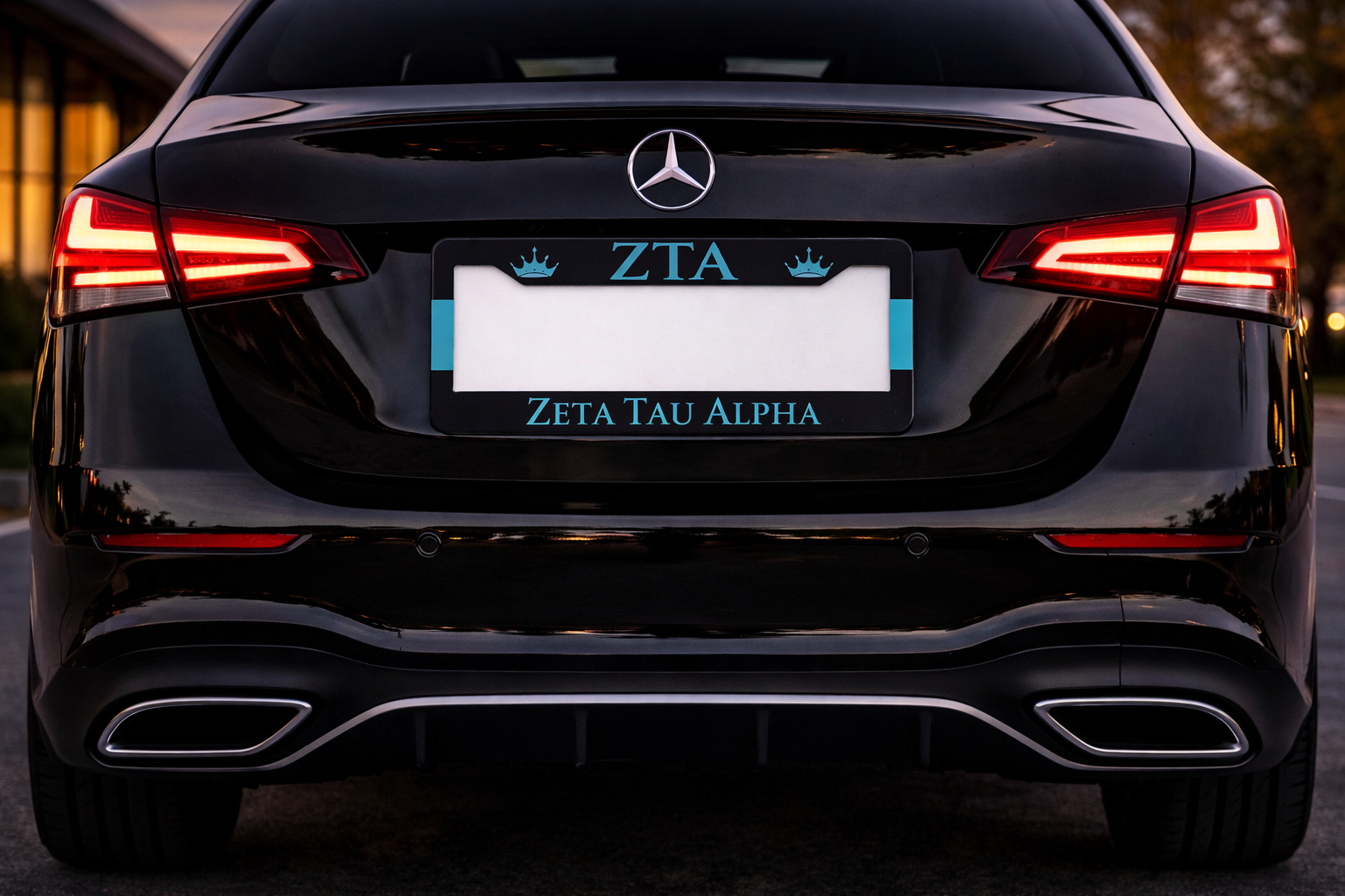 Zeta Tau Alpha Acrylic License Plate Frame
