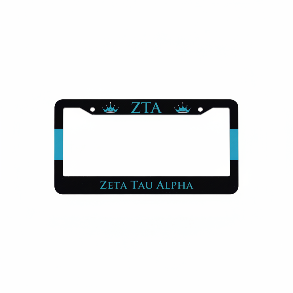 Zeta Tau Alpha Acrylic License Plate Frame