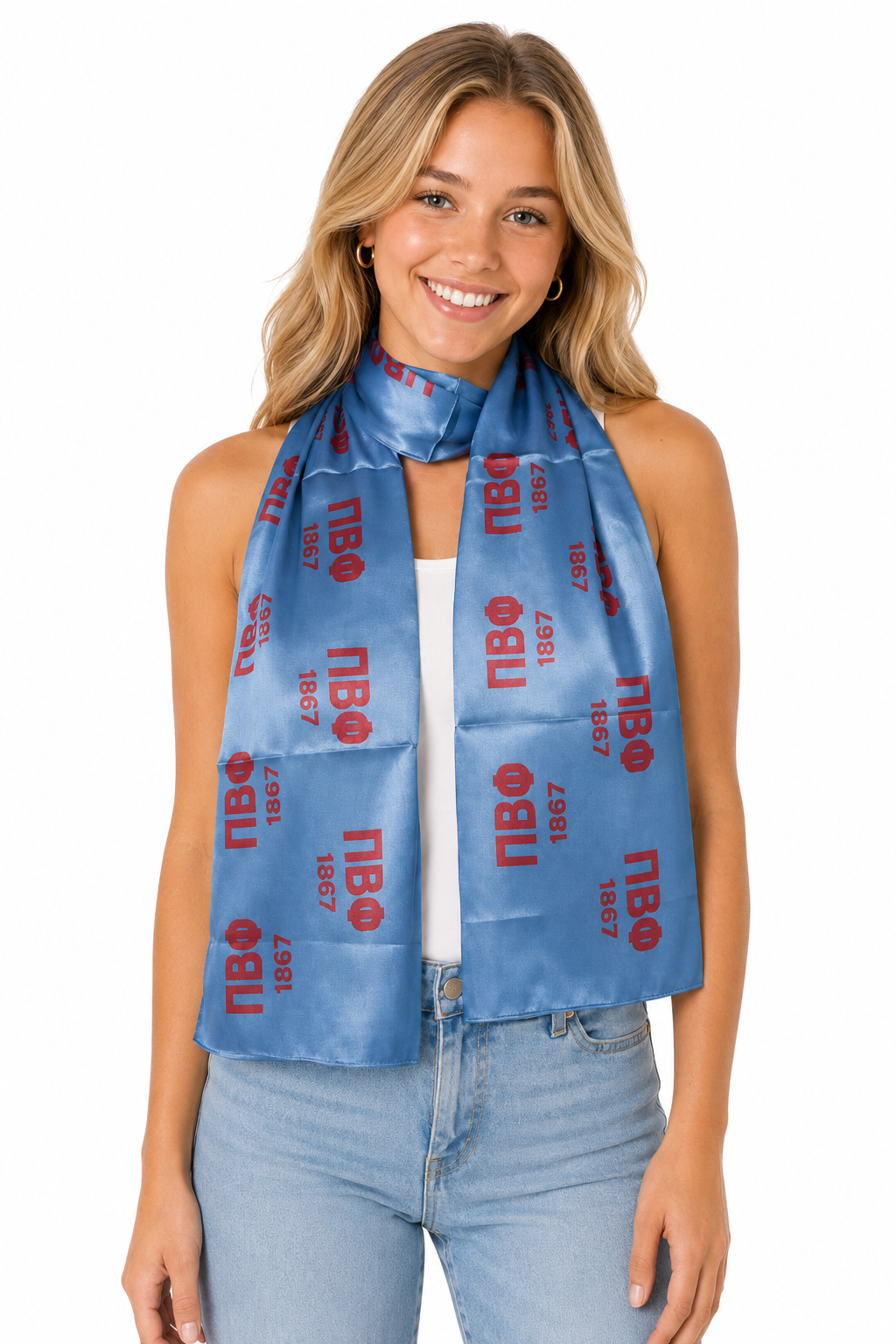Pi Beta Phi Satin Scarf