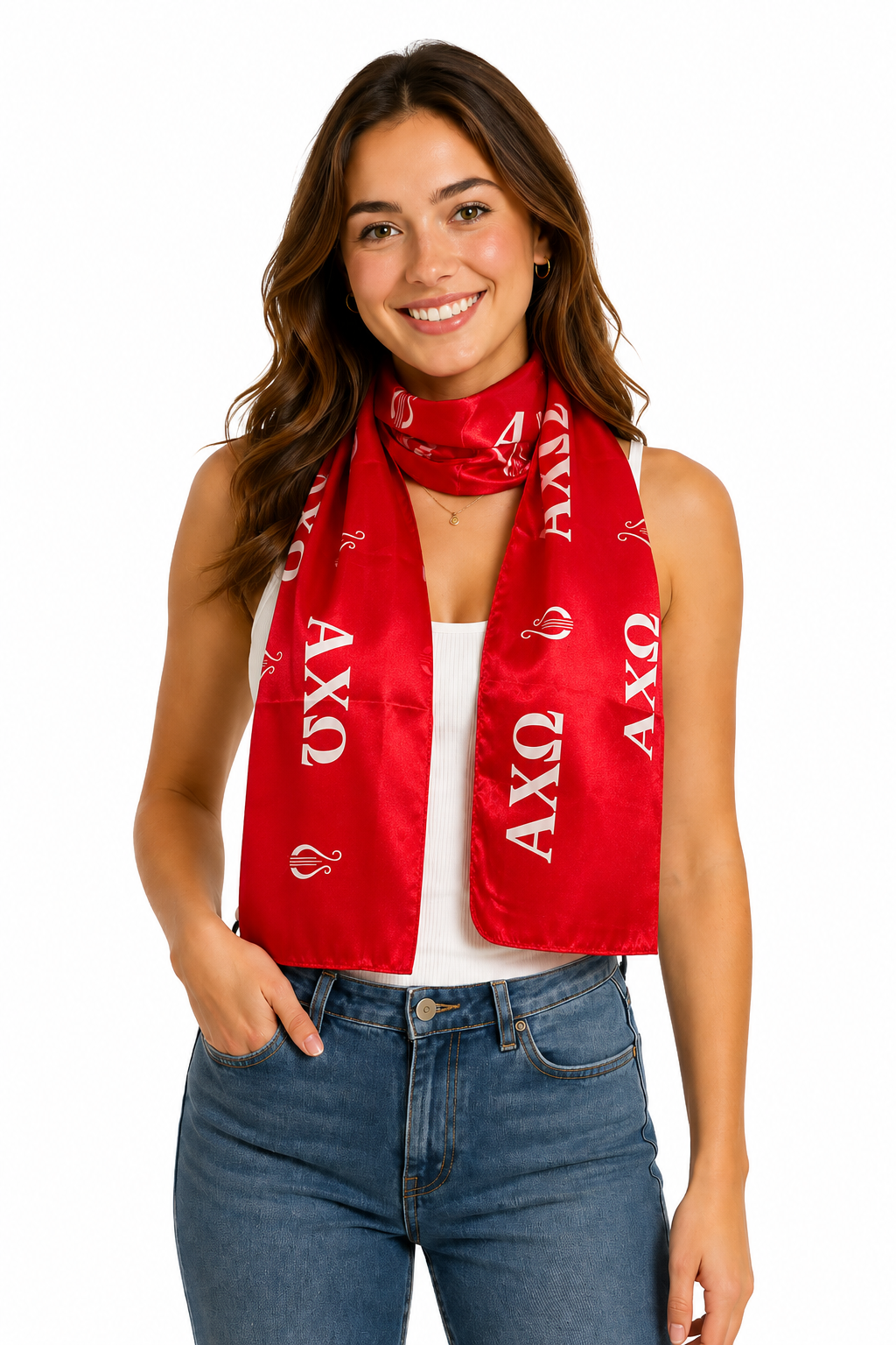 Alpha Chi Omega Satin Scarf