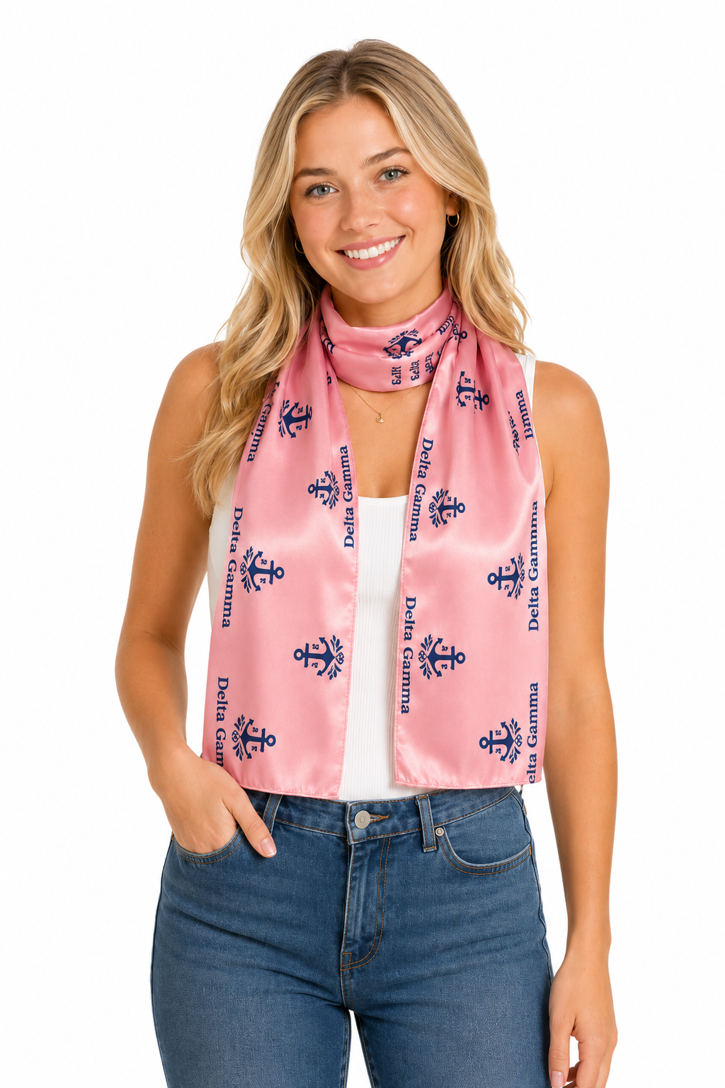 Delta Gamma Satin Scarf