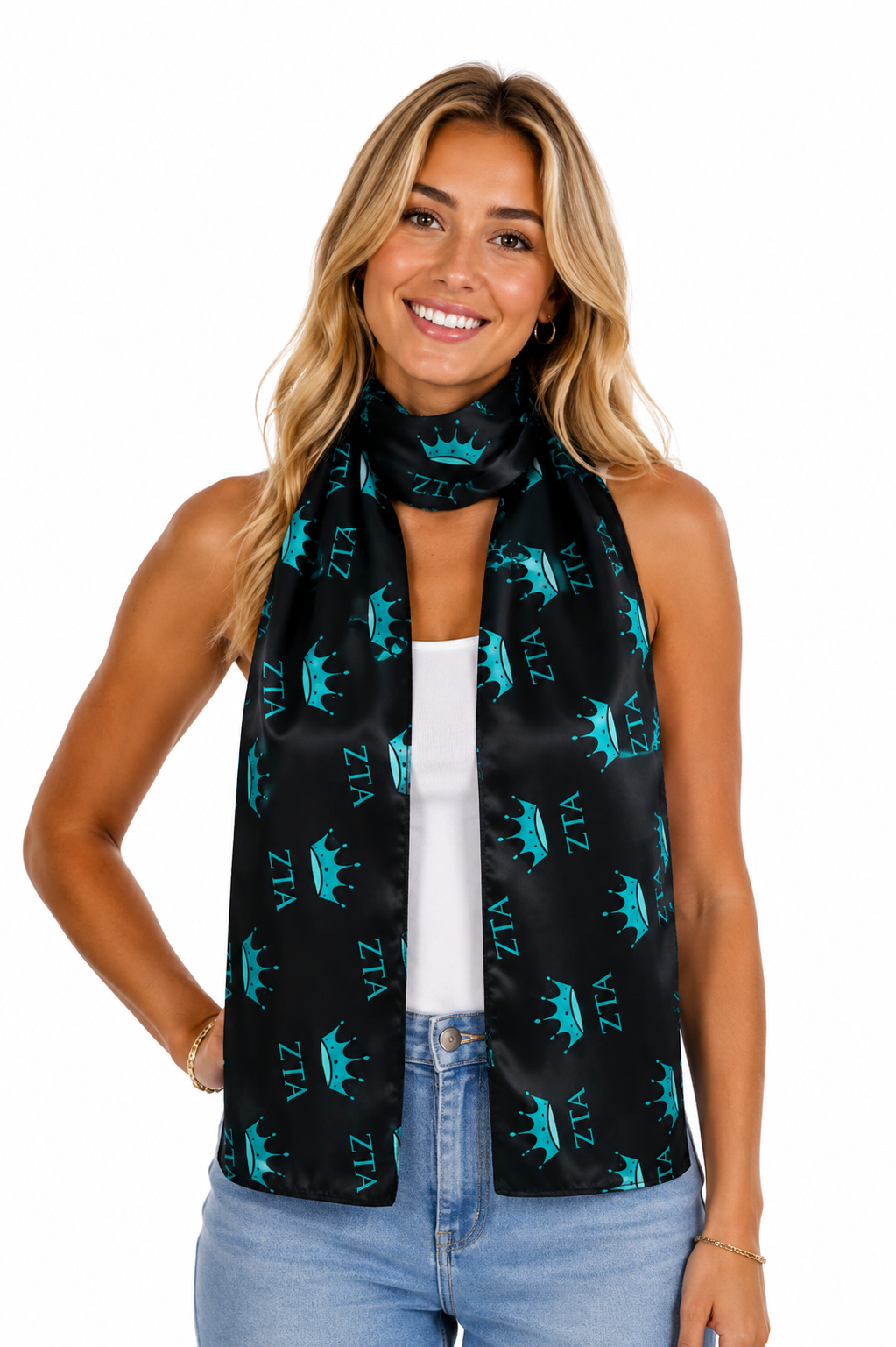 Zeta Tau Alpha Satin Scarf