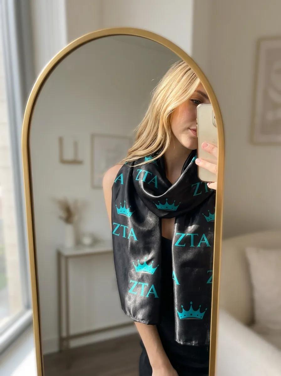Zeta Tau Alpha Satin Scarf