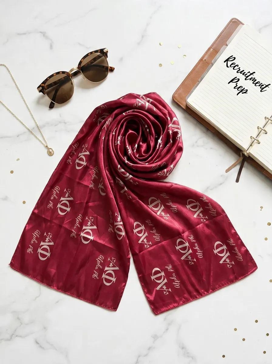 Alpha Phi Satin Scarf