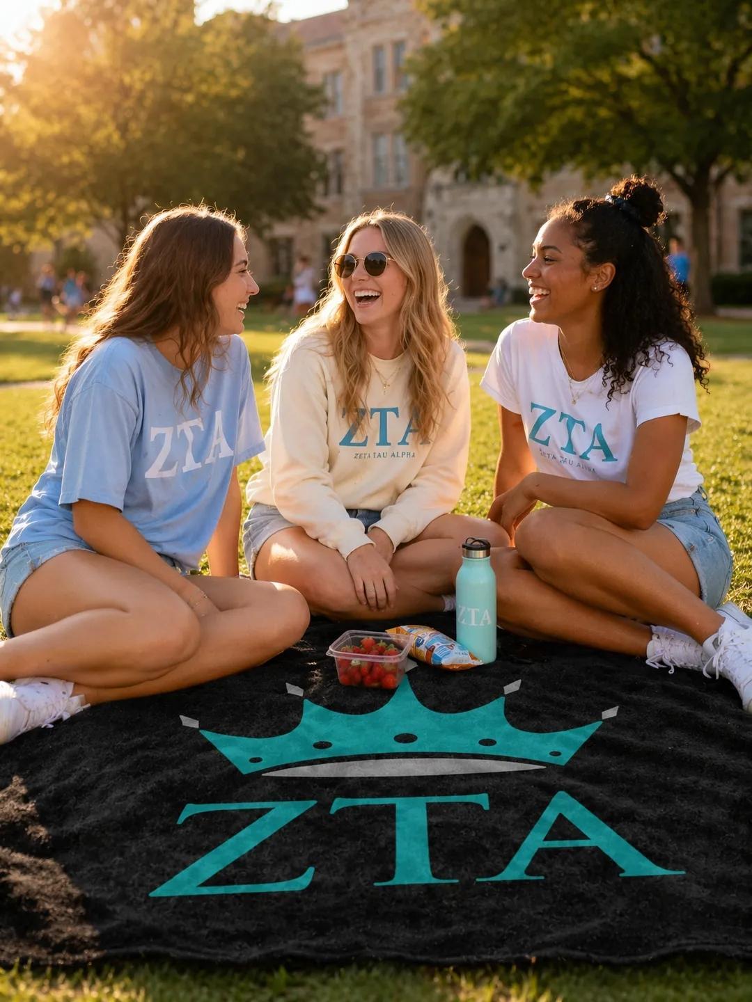 Zeta Tau Alpha 50in x 60in Throw Blanket
