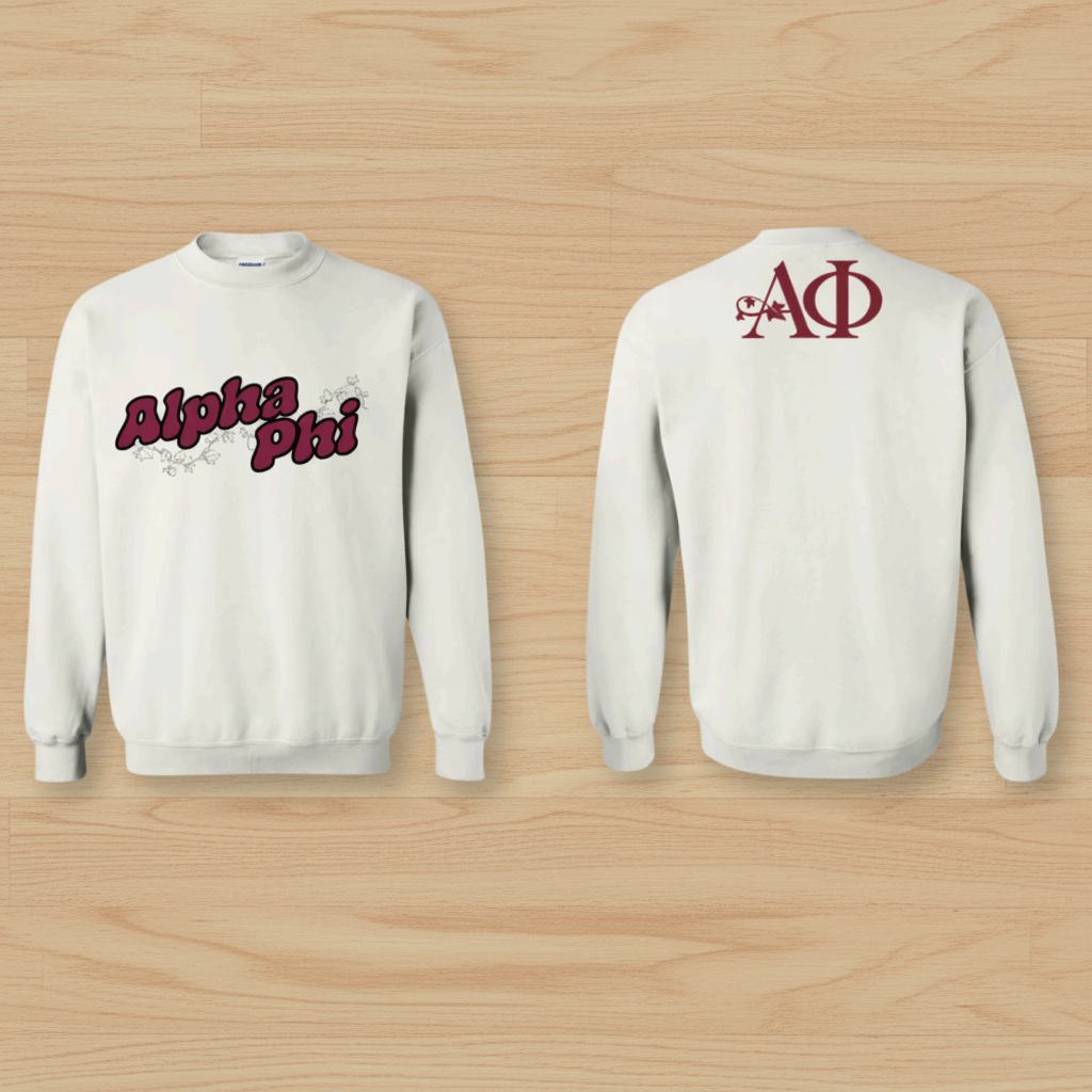 Alpha Phi Unisex Fleece Crewneck Sweatshirt