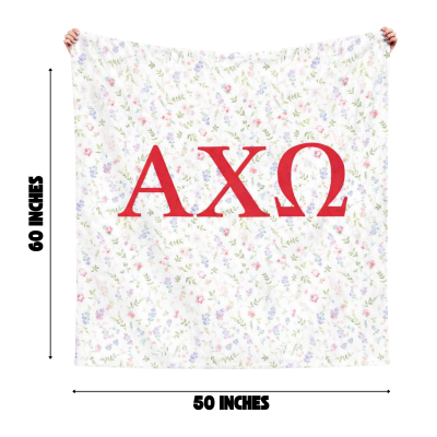 Alpha Chi Omega - Flower - Throw Blanket